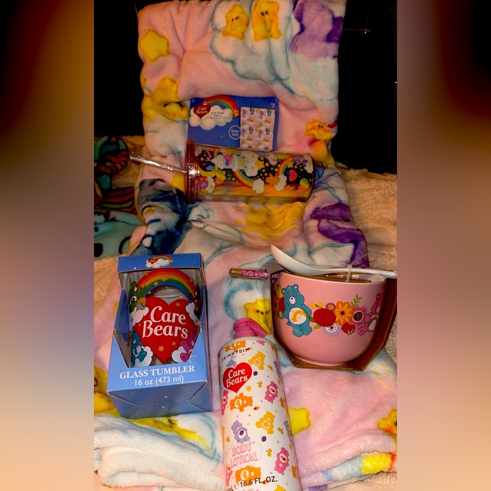 Carebear blanket bundle
